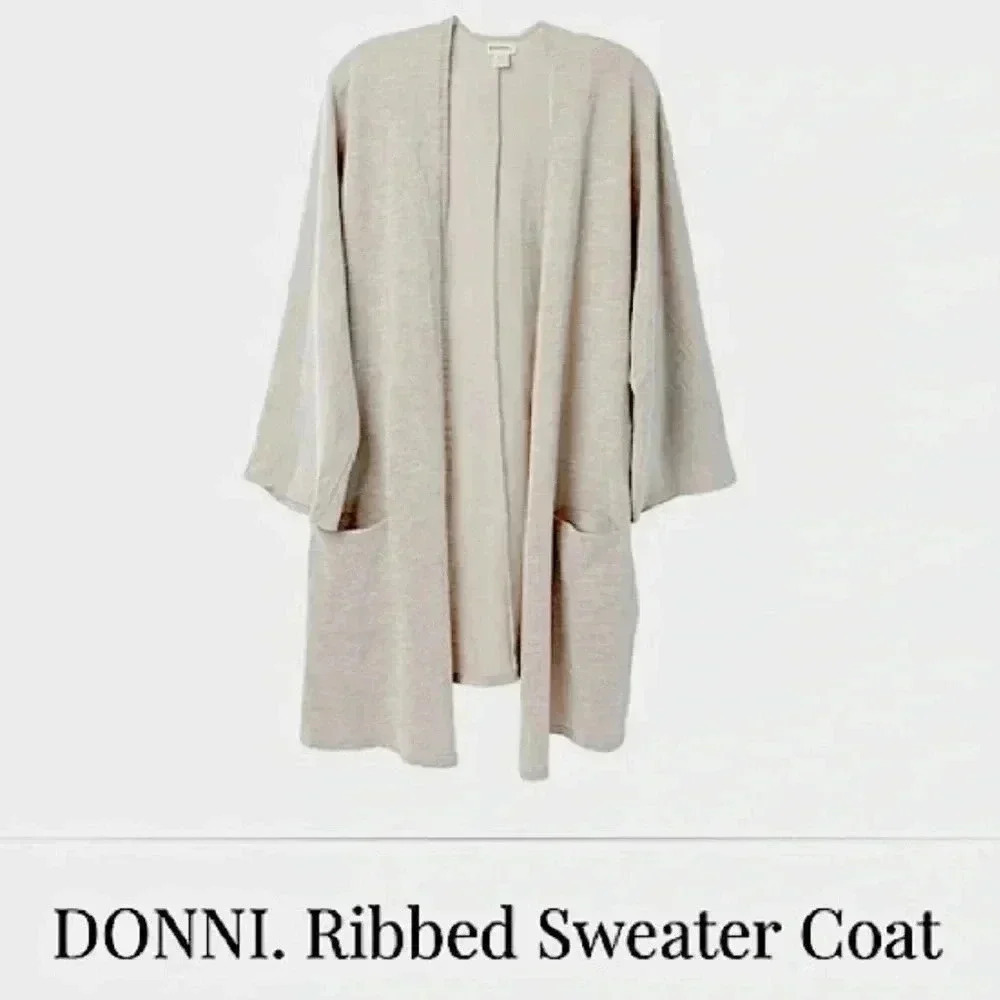 Donni. Ribbed Sweater Coat